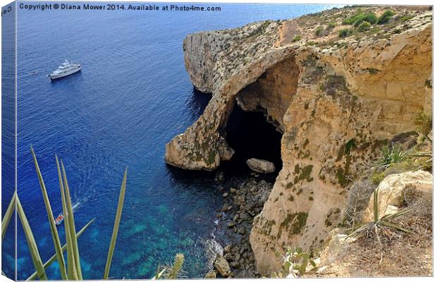  Blue Grotto Canvas Print by Diana Mower