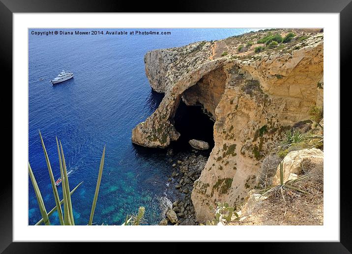  Blue Grotto Framed Mounted Print by Diana Mower