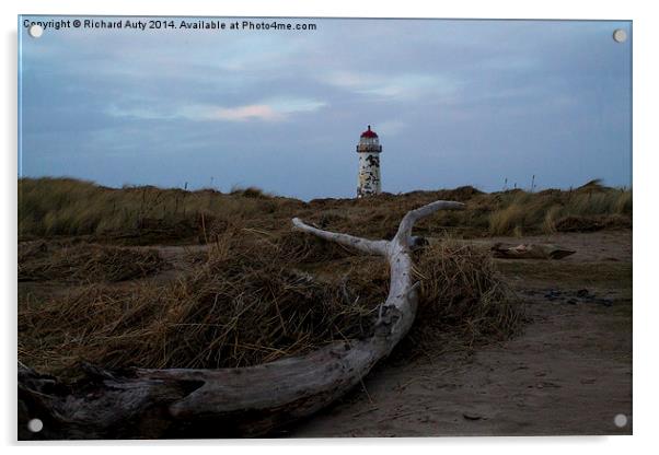  Driftwood and the Lighthouse Acrylic by Richard Auty