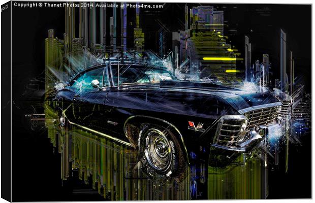  Abstract Chevrolet Impala Canvas Print by Thanet Photos