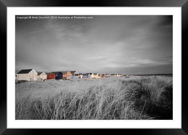  Mudeford Beach Huts Framed Mounted Print by Mark Churchill