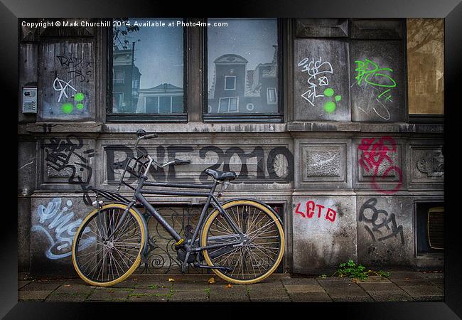  Amsterdam Graffiti Framed Print by Mark Churchill