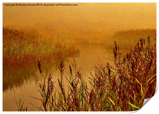  Misty Autumn Morning Print by Martyn Arnold
