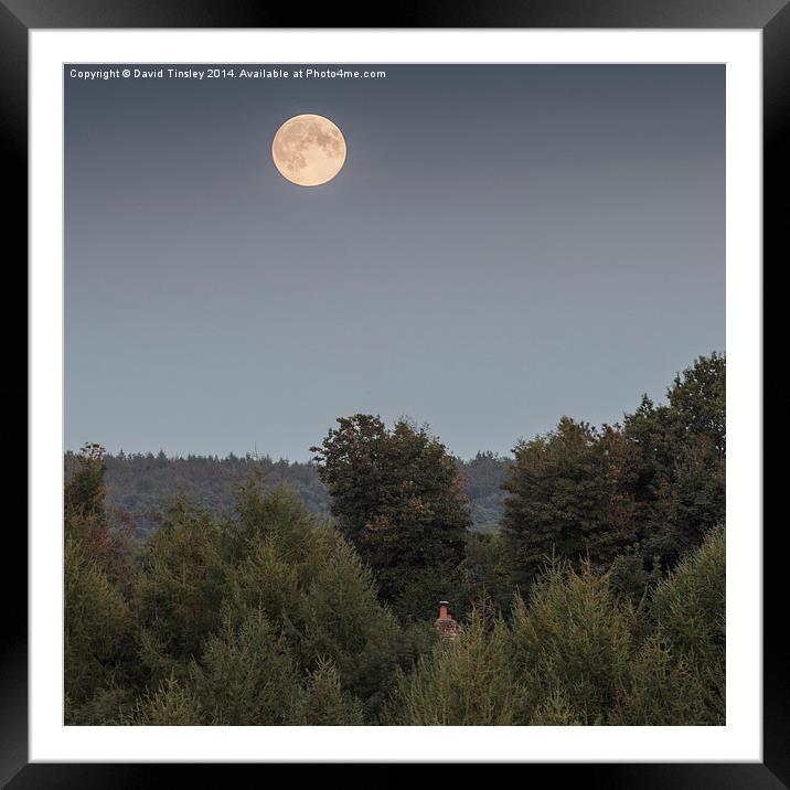  Full Moon Framed Mounted Print by David Tinsley