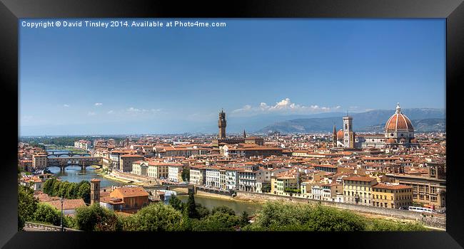  Florence Panorama Framed Print by David Tinsley