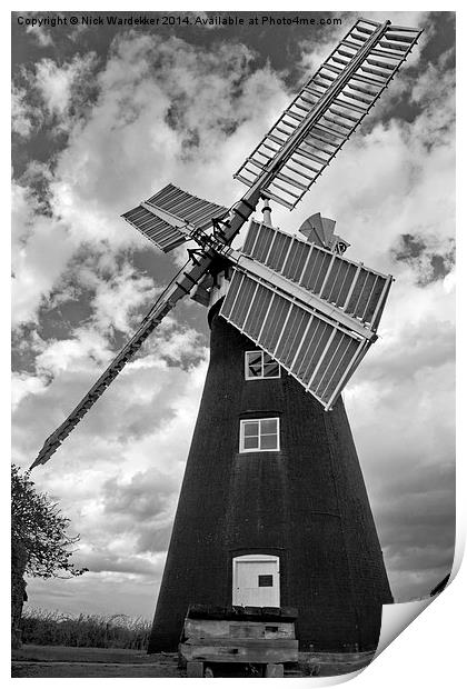  North Leverton Mill Nottinghamshire Print by Nick Wardekker