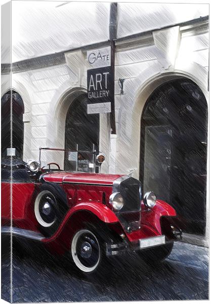  Red Vintage Car  Canvas Print by Jenny Rainbow