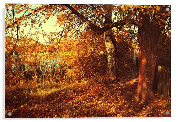  Autumnal Invitation   Acrylic by Jenny Rainbow