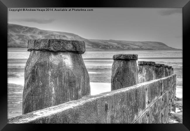  Barmouth Beach Framed Print by Andrew Heaps