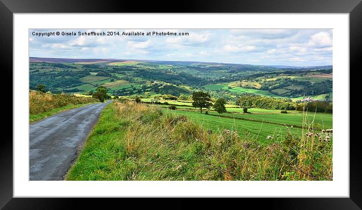  North York Moors Scenery near Grosmont Framed Mounted Print by Gisela Scheffbuch
