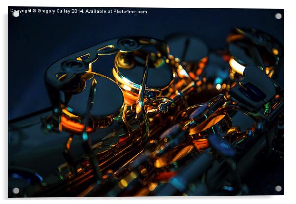  Nightshade Saxophone Acrylic by Gregory Culley