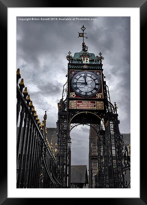 Eastgate Clock Chester Framed Mounted Print by Ann Garrett