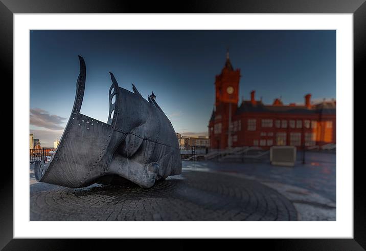 War Memorial Cardiff Bay  Framed Mounted Print by Leighton Collins