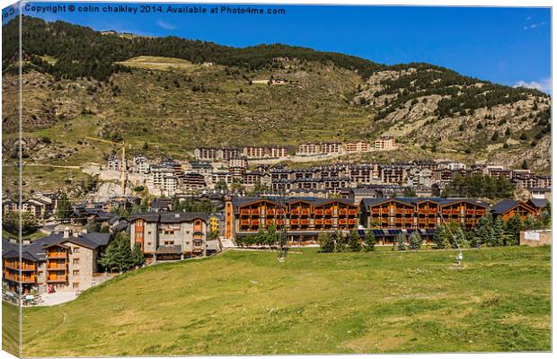 Hotel Nordic in El Tarter, Andorra Canvas Print by colin chalkley