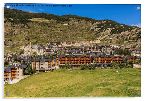 Hotel Nordic in El Tarter, Andorra Acrylic by colin chalkley