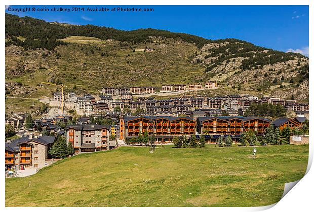 Hotel Nordic in El Tarter, Andorra Print by colin chalkley