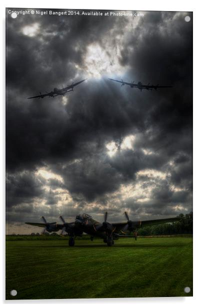   Three Lancasters Acrylic by Nigel Bangert