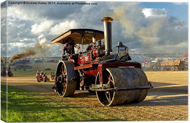 Burrell 5nhp 10-ton Steam Roller No. 3991 Canvas Print by Andrew Harker