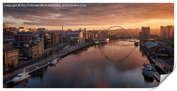 Sunrise Over Newcastle Print by Ray Pritchard