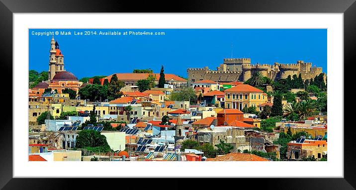  Old Rhodes Town Framed Mounted Print by Mark Lee