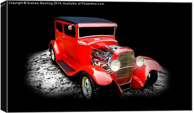  Red Hot Rod Canvas Print by Graham Beerling