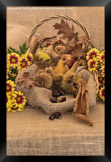  Autumn in a Basket Framed Print by Tina Fry