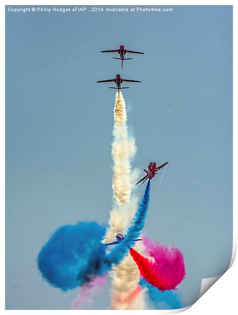  Red Arrows Crossover Print by Philip Hodges aFIAP ,