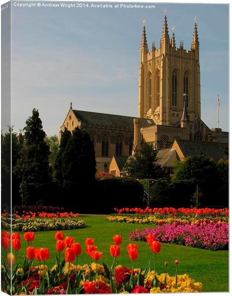  The Abbey Gardens, Bury St Edmunds Canvas Print by Andrew Wright