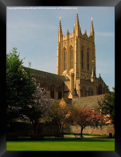  A Peaceful Corner, Bury St Edmunds Cathedral Framed Print by Andrew Wright