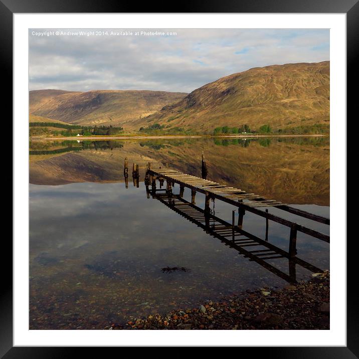  Mirror Image, Loch Linnhe, Scotland Framed Mounted Print by Andrew Wright