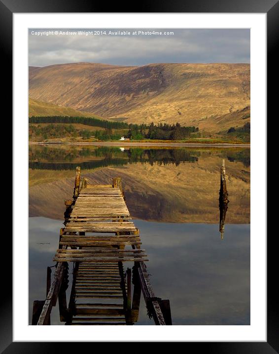  The Jetty, Loch Linnhe ( A Portrait ) Framed Mounted Print by Andrew Wright
