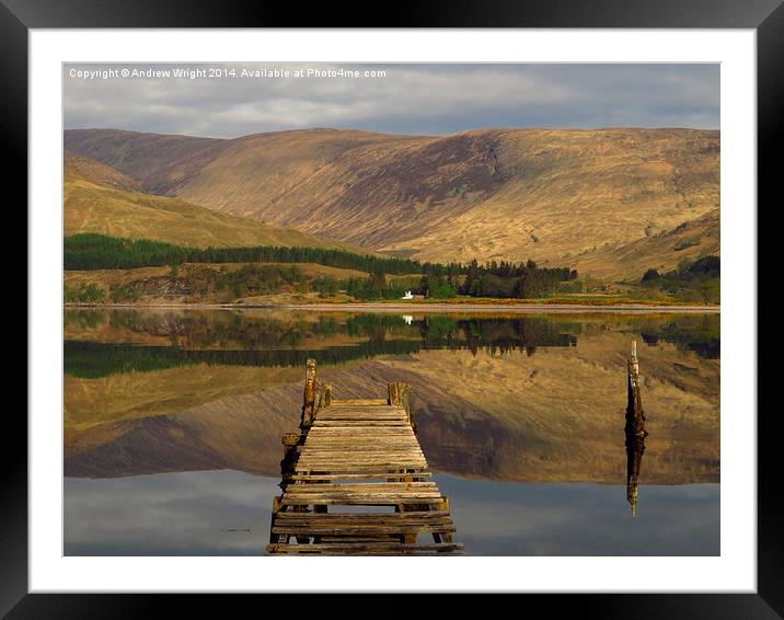  The Jetty, Loch Linnhe ( Landscape Version ) Framed Mounted Print by Andrew Wright