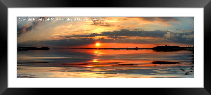  Sunset calm. Framed Mounted Print by paul cobb