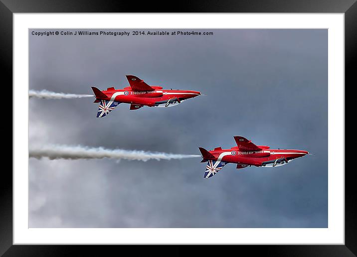  The Red Arrows Mirror Pass - Dunsfold 2014 Framed Mounted Print by Colin Williams Photography