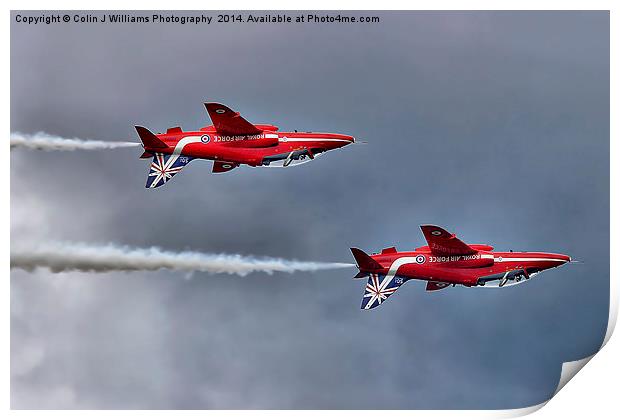  The Red Arrows Mirror Pass - Dunsfold 2014 Print by Colin Williams Photography