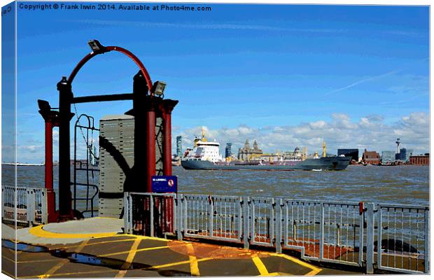  Woodside ferry terminal as a painting Canvas Print by Frank Irwin