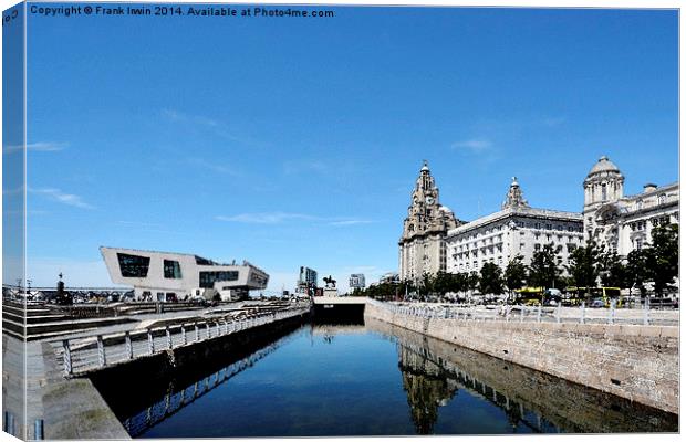 Liverpool’s ‘Waterfront’ as a painting Canvas Print by Frank Irwin
