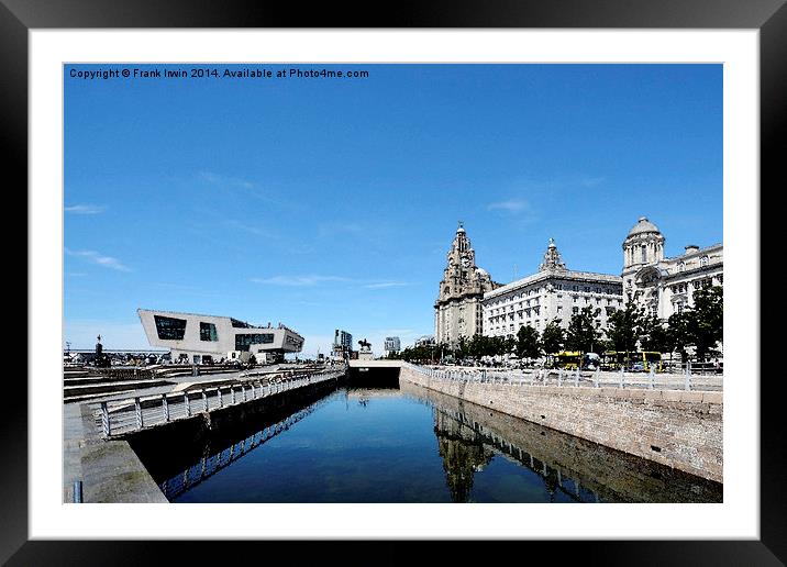  Liverpool’s ‘Waterfront’ as a painting Framed Mounted Print by Frank Irwin