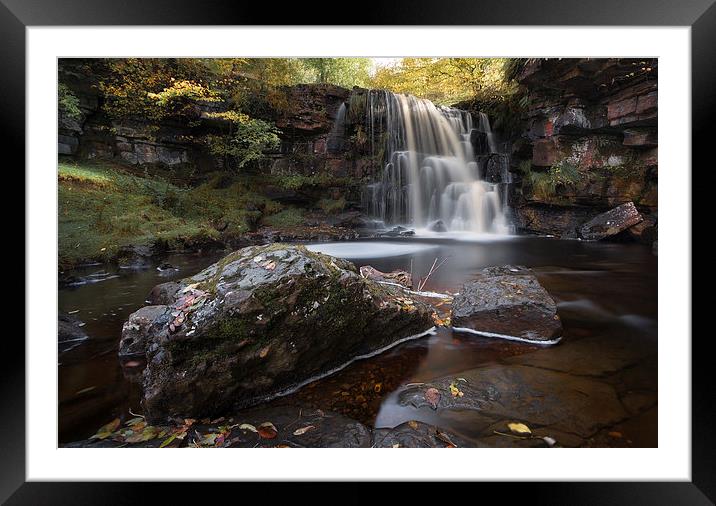 East Gill Waterfall  Framed Mounted Print by David Holder