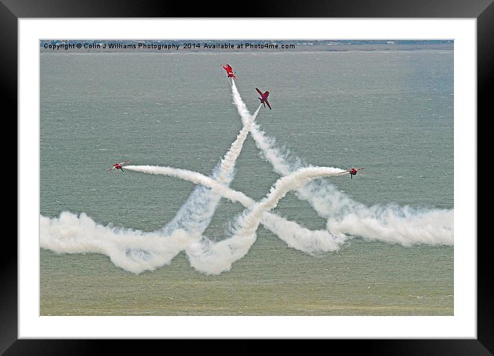  The Red Arrows - Opposition Barrel Roll - Eastbou Framed Mounted Print by Colin Williams Photography