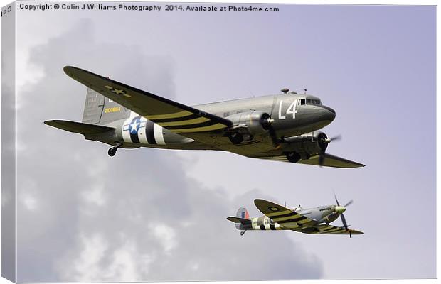  D Day Escort - Dunsfold 2014 Canvas Print by Colin Williams Photography