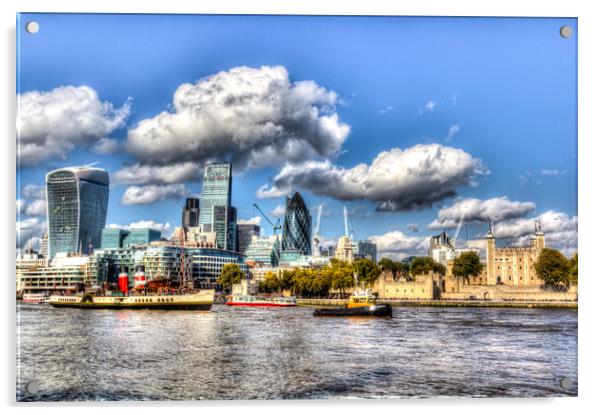  A London View Acrylic by David Pyatt
