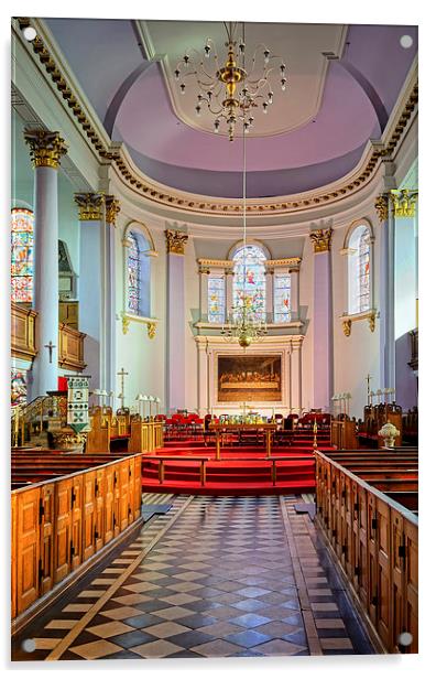 All Saints Church Interior, Gainsborough  Acrylic by Darren Galpin