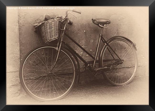  Antique Bicycle Framed Print by Brian Garner