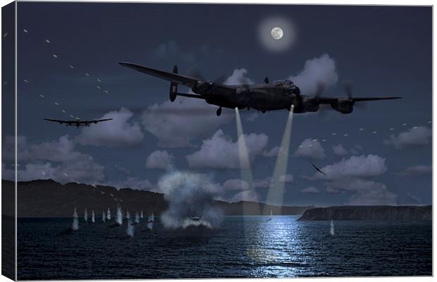  Dambusters Martins attack Canvas Print by Oxon Images