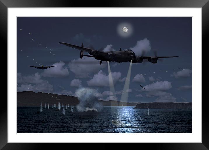  Dambusters Martins attack Framed Mounted Print by Oxon Images
