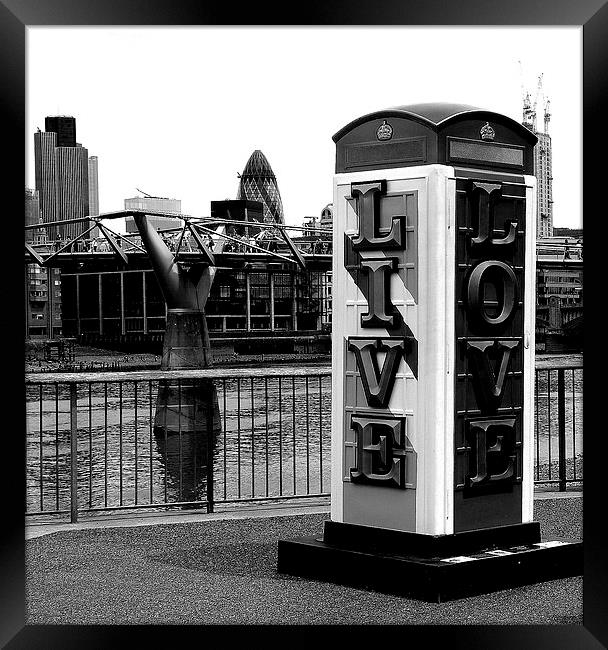  Live. Love. London. Framed Print by Jeremy Moseley