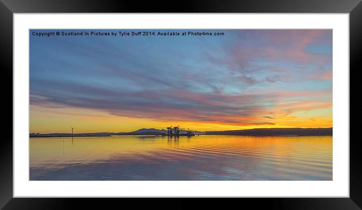 Autumn Sunset on River Clyde Framed Mounted Print by Tylie Duff Photo Art
