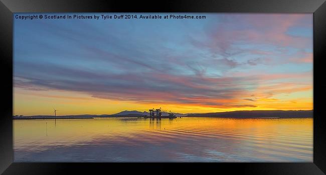 Autumn Sunset on River Clyde Framed Print by Tylie Duff Photo Art