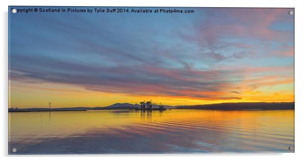 Autumn Sunset on River Clyde Acrylic by Tylie Duff Photo Art
